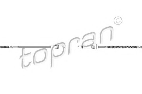 109 818 TOPRAN Cable, parking brake