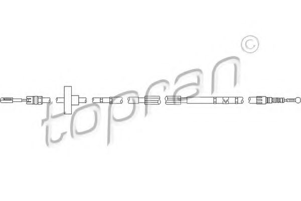 112 153 TOPRAN Clutch Cable