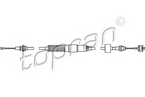 108 695 TOPRAN Clutch Cable