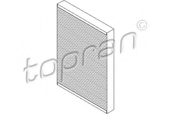 109 106 TOPRAN Heating / Ventilation Filter, interior air