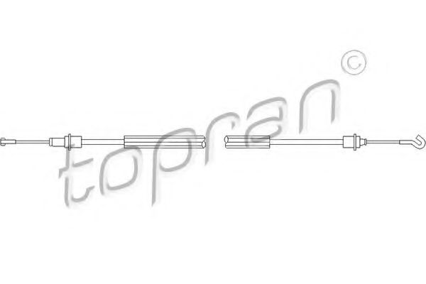 109 452 TOPRAN Тормозная система Трос, стояночная тормозная система