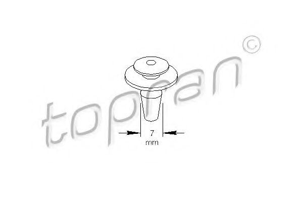 103 545 TOPRAN Clip, trim/protective strip