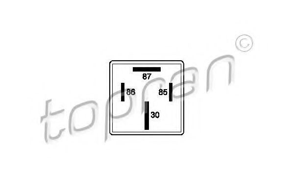 109 544 TOPRAN Relay, main current; Relay, fuel pump; Relay, glow plug system; Multifunctional Relay