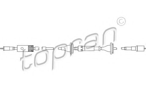109 050 TOPRAN Cable, parking brake