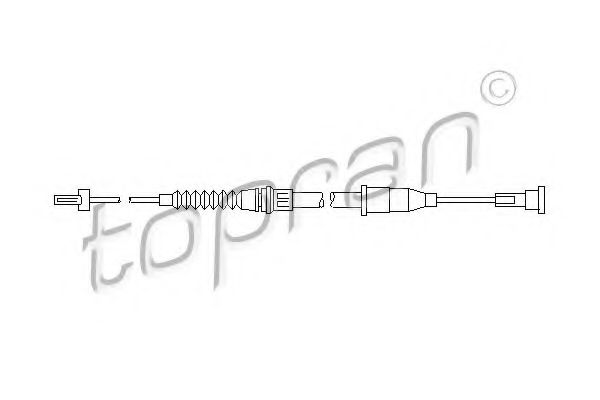 207 379 TOPRAN Cable, parking brake