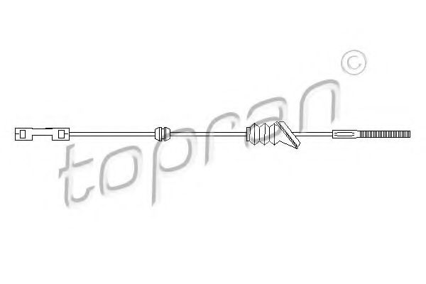 207 377 TOPRAN Brake System Cable, parking brake