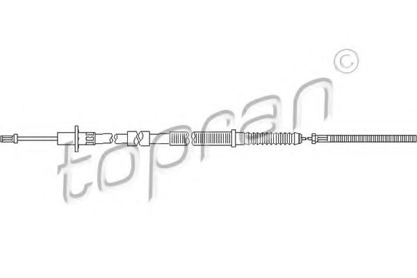 201 348 TOPRAN Clutch Cable