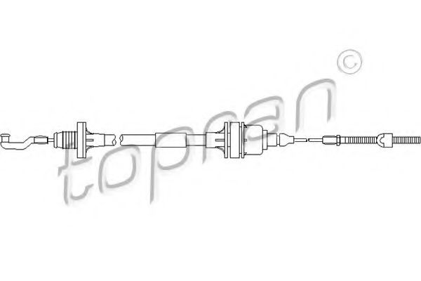 201 350 TOPRAN Clutch Cable