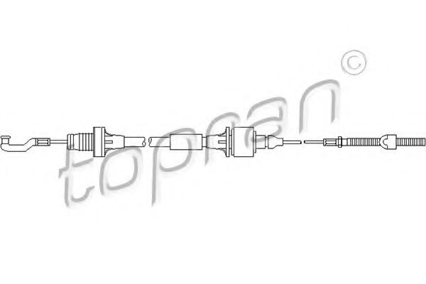 201 351 TOPRAN Clutch Cable