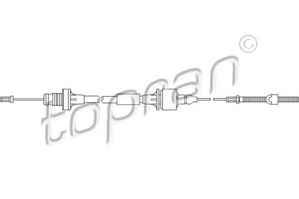 205 612 TOPRAN Clutch Cable