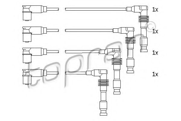 206 242 TOPRAN Ignition Cable Kit