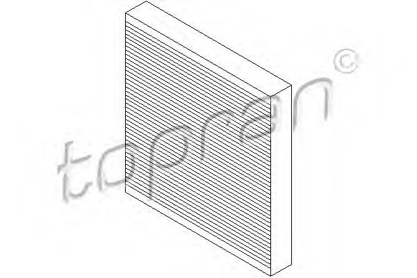 207 680 TOPRAN Heating / Ventilation Filter, interior air