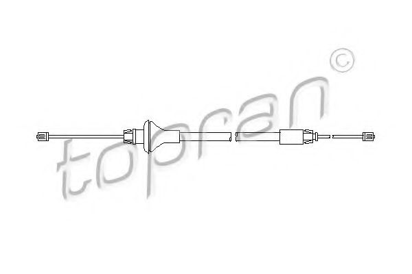207 370 TOPRAN Cable, parking brake
