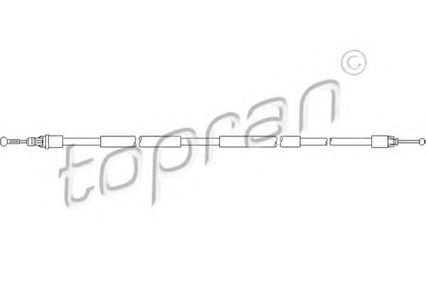207 388 TOPRAN Тормозная система Трос, стояночная тормозная система