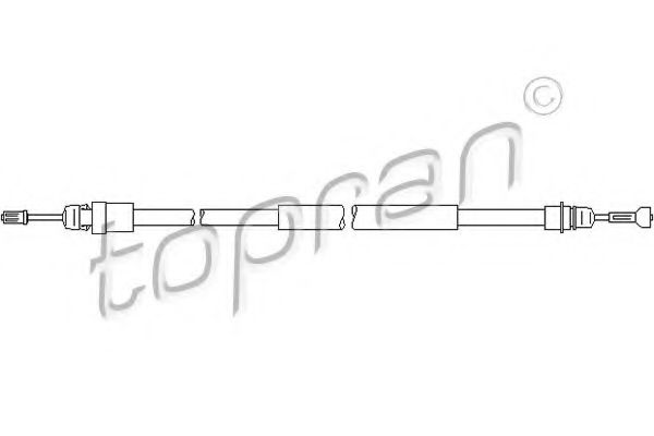 207 369 TOPRAN Cable, parking brake