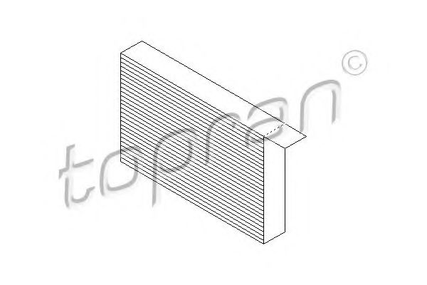 207 480 TOPRAN Heating / Ventilation Filter, interior air