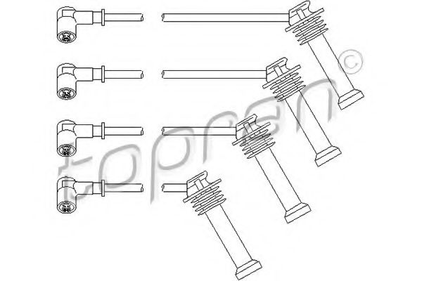 302041 TOPRAN Ignition Cable Kit