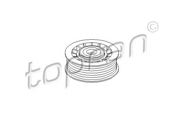 400 009 TOPRAN Deflection/Guide Pulley, v-ribbed belt