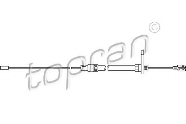 401 838 TOPRAN Cable, parking brake