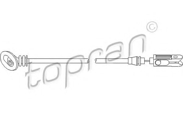 400 945 TOPRAN Body Bonnet Cable