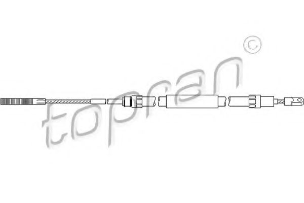 501 089 TOPRAN Cable, parking brake