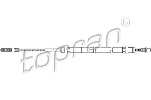 501 091 TOPRAN Cable, parking brake
