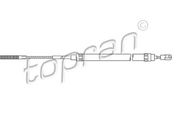 501 095 TOPRAN Cable Set, parking brake