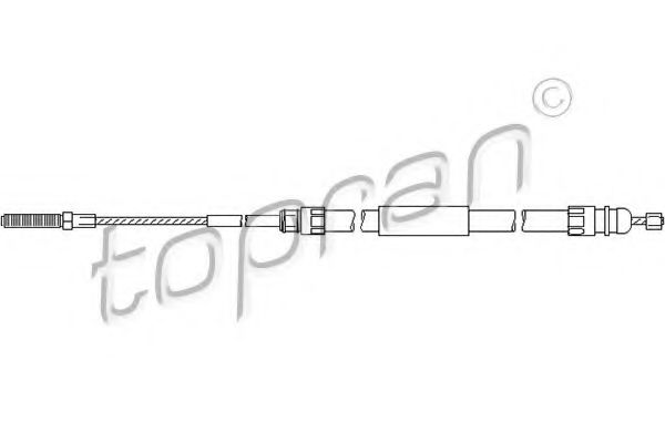 501 098 TOPRAN Cable, parking brake