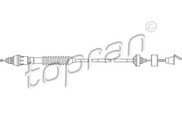 722 354 TOPRAN Clutch Cable