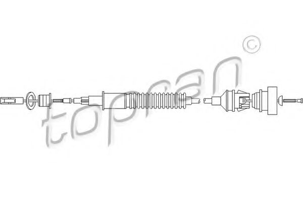 722 109 TOPRAN Clutch Cable
