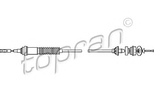 722 113 TOPRAN Clutch Cable