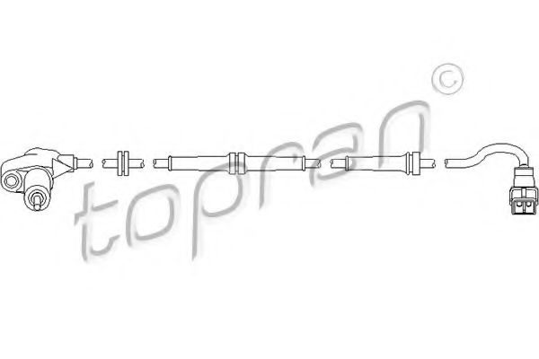 721 605 TOPRAN Cable, parking brake