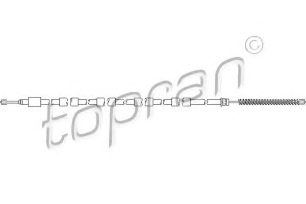 721 627 TOPRAN Cable, parking brake