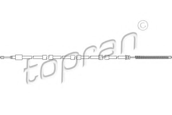 721 628 TOPRAN Cable, parking brake
