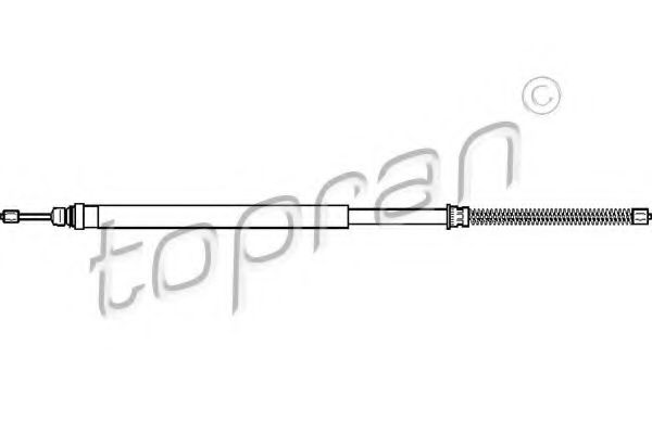 721 630 TOPRAN Cable, parking brake