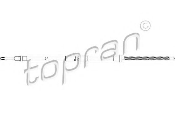 721 631 TOPRAN Cable, parking brake