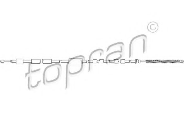 721 636 TOPRAN Cable, parking brake