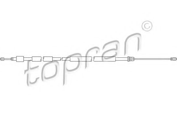 721 635 TOPRAN Cable, parking brake