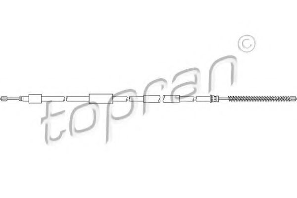 722 067 TOPRAN Cable, parking brake