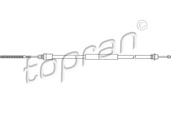 721 646 TOPRAN Cable, parking brake