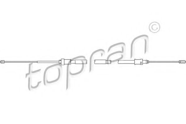 722 076 TOPRAN Cable, parking brake