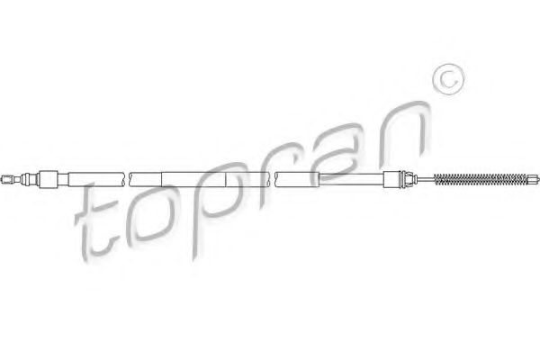 721 650 TOPRAN Brake System Cable, parking brake