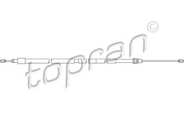 722 073 TOPRAN Brake System Cable, parking brake