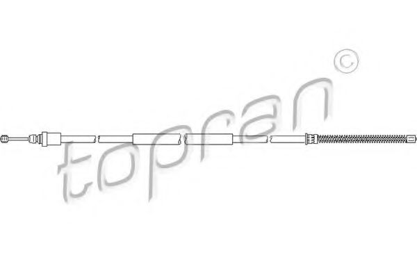 721 655 TOPRAN Cable, parking brake