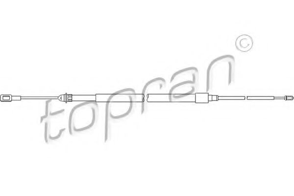 721 659 TOPRAN Cable, parking brake