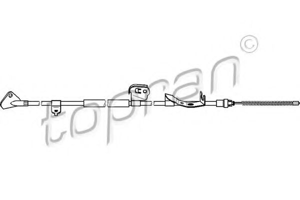 721 668 TOPRAN Cable, parking brake