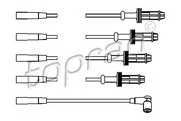 721501 TOPRAN Ignition Cable Kit