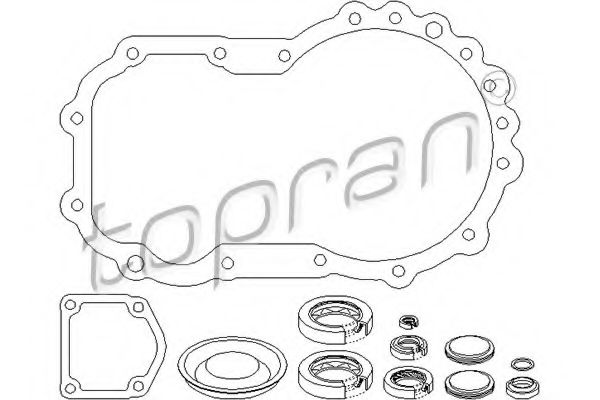 111 408 TOPRAN Gasket Set, manual transmission