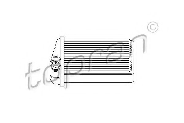 112 416 TOPRAN Heat Exchanger, interior heating