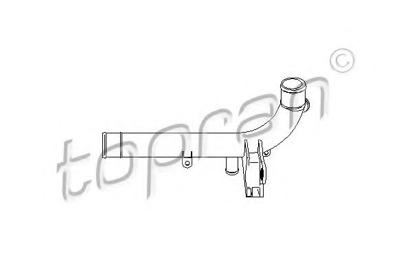 207 629 TOPRAN Cooling System Coolant Tube